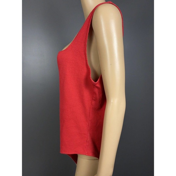 H&M Red Ribbed Sleeveless Blouse - Picture 3 of 7